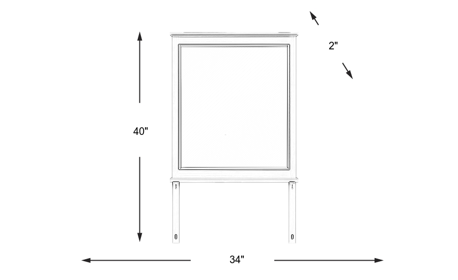 Dimension Image. Please refer to the Dimension Tab on this page for dimension details.