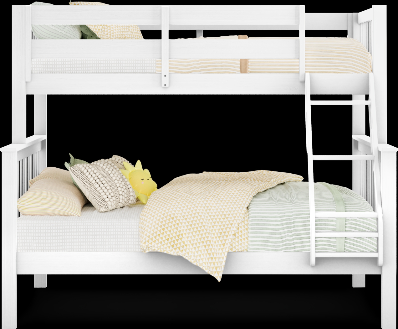 Kids Springtown White Wash 6 Pc Twin/Full Bunk Bedroom - Thumbnail - Image 3