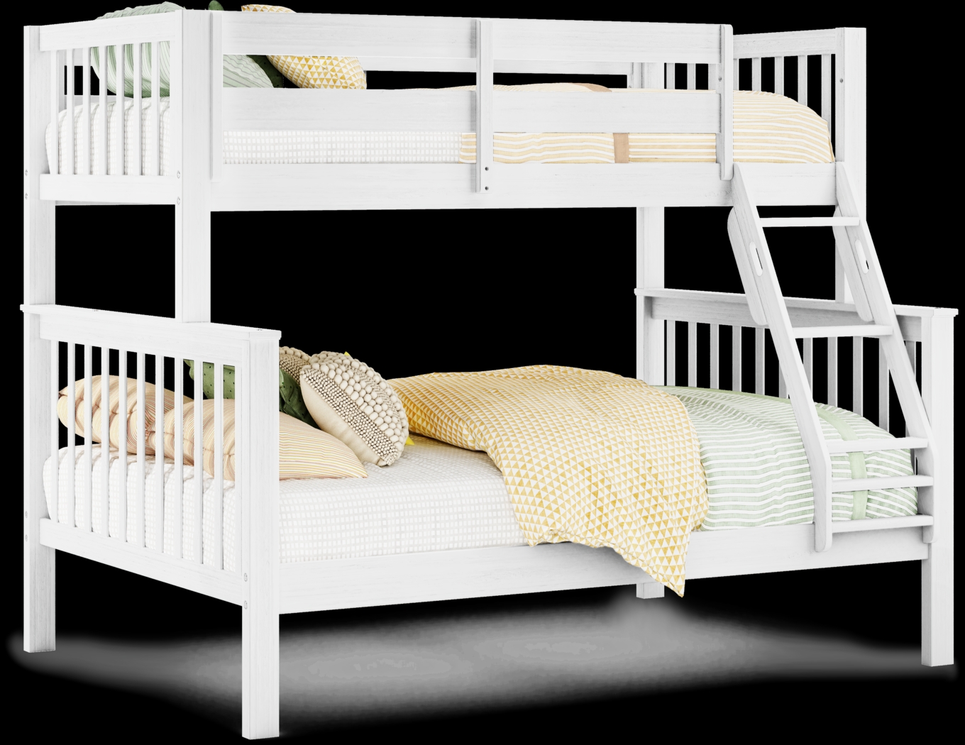 Kids Springtown White Wash 6 Pc Twin/Full Bunk Bedroom - Thumbnail - Image 2