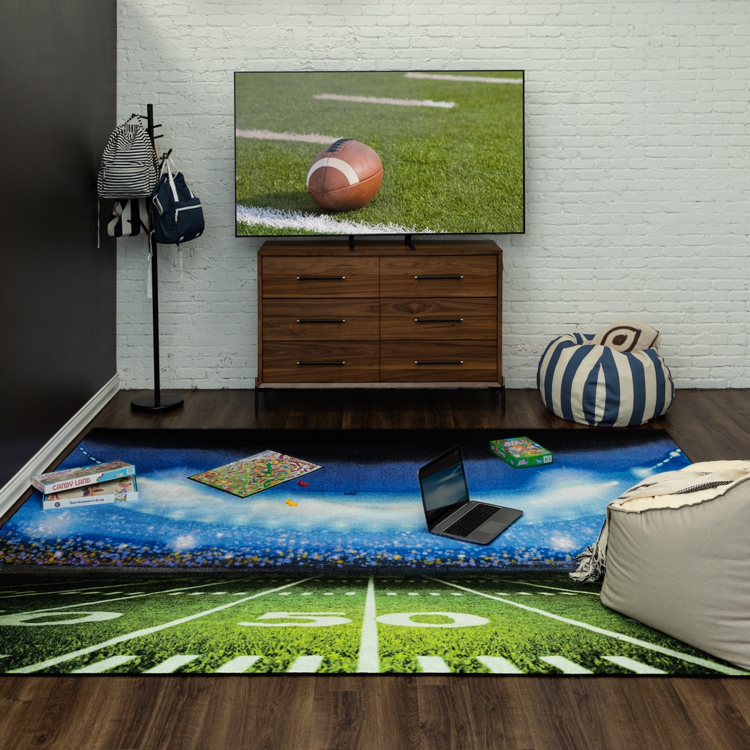 Kids Stadium Stars Multi 3'4 x 5' Rug - Thumbnail - Image 2