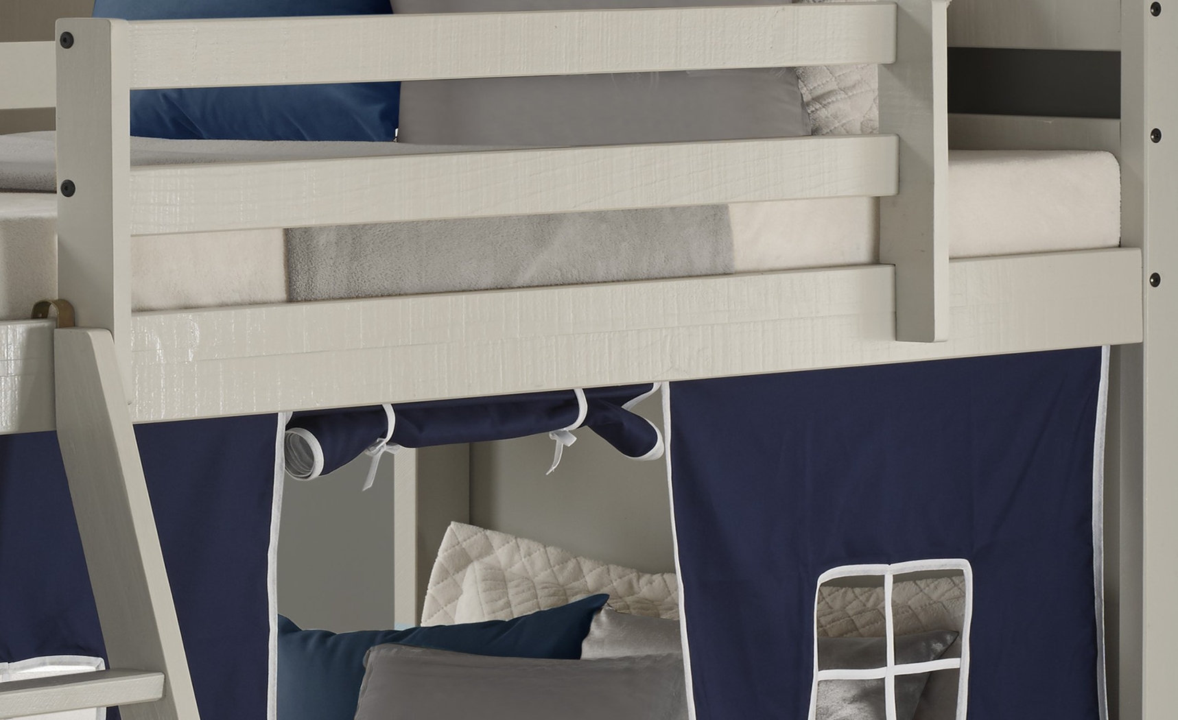 Kids Star Gazing II Light Gray Twin/Twin Bunk Bed with Tent - Thumbnail - Image 3