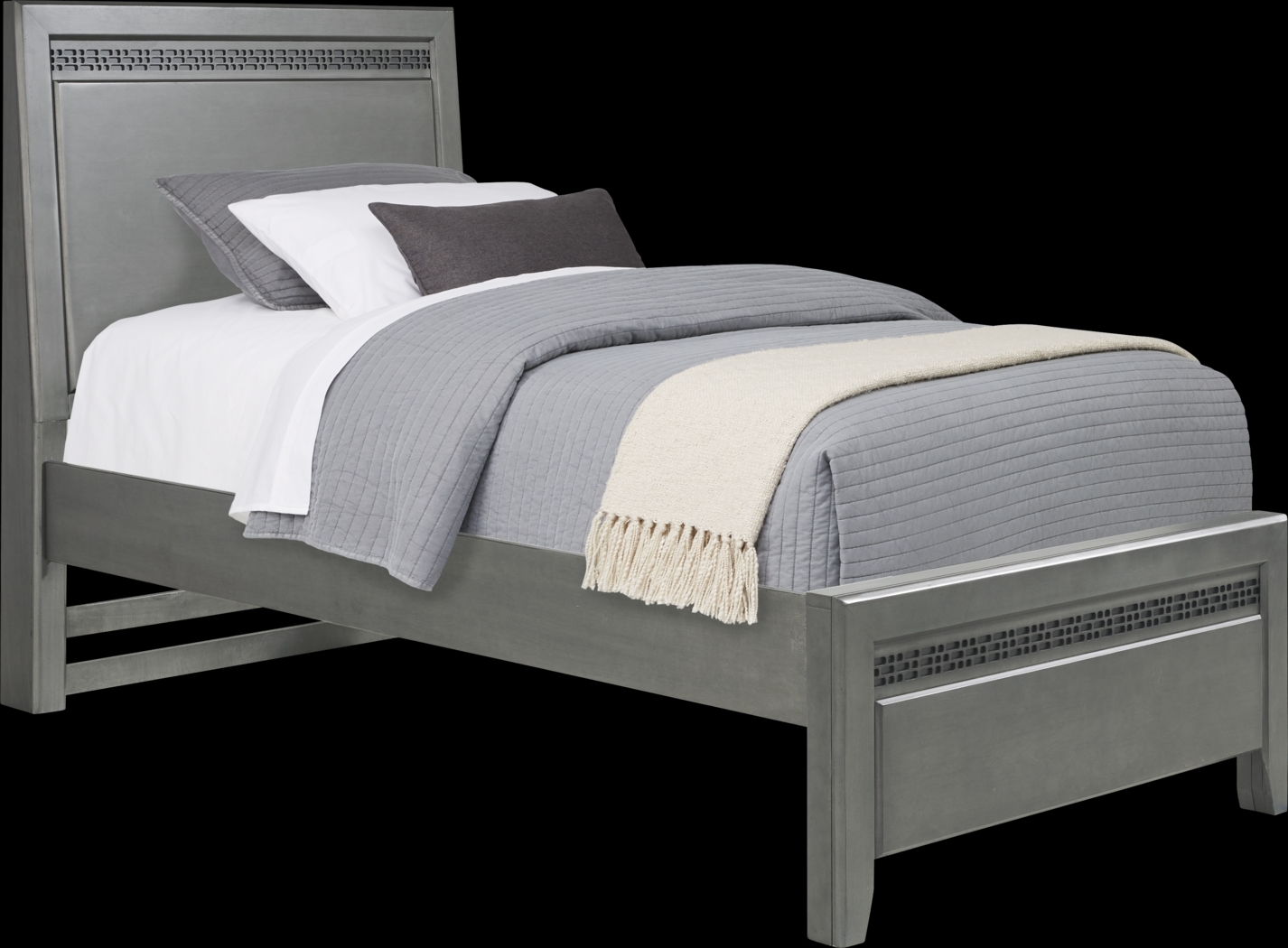 Kids Star Wars Carbonite Gray Twin Panel Bed - Thumbnail - Image 1