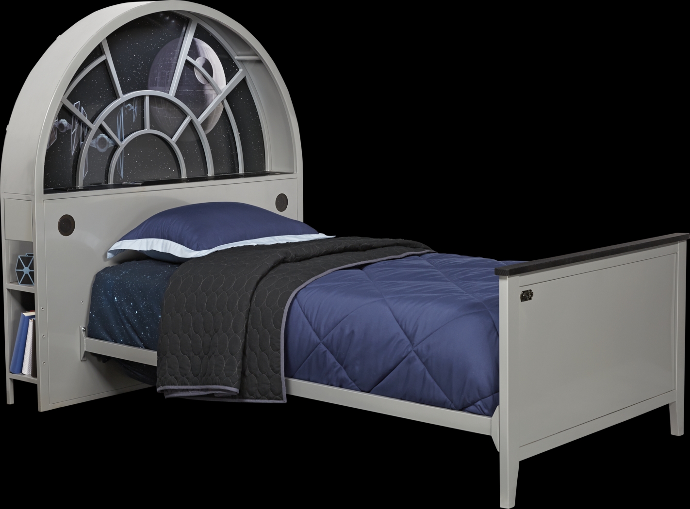 Kids Star Wars Millennium Falcon™ Gray 3 Pc Twin Bookcase Bed - Thumbnail - Image 1