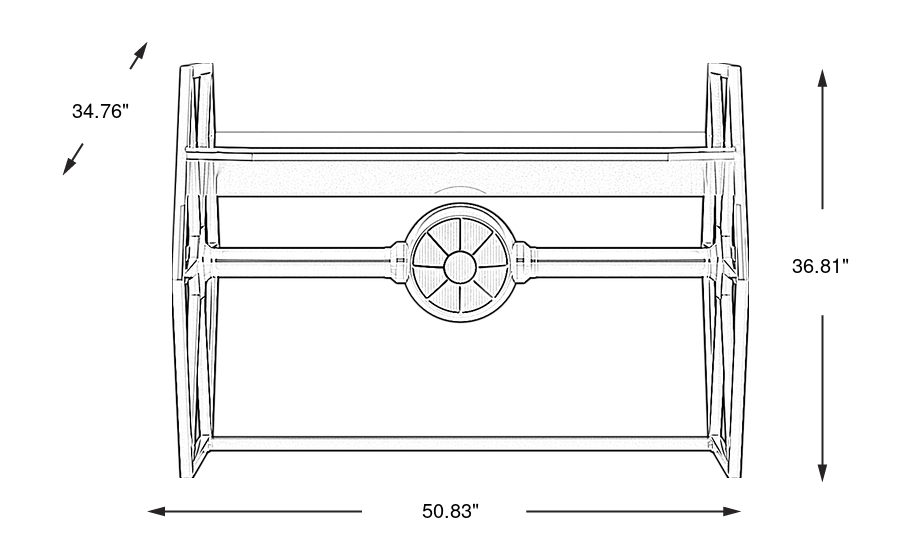 Dimension Image. Please refer to the Dimension Tab on this page for dimension details.
