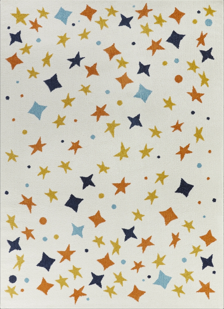 Kids Starry Bright Cream 5'3 x 7' Rug - Thumbnail - Image 1