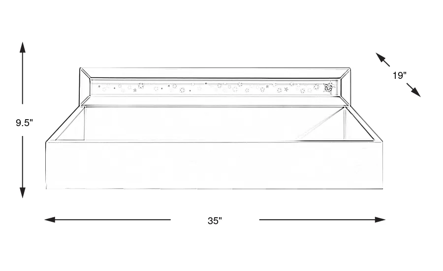 Dimension Image. Please refer to the Dimension Tab on this page for dimension details.