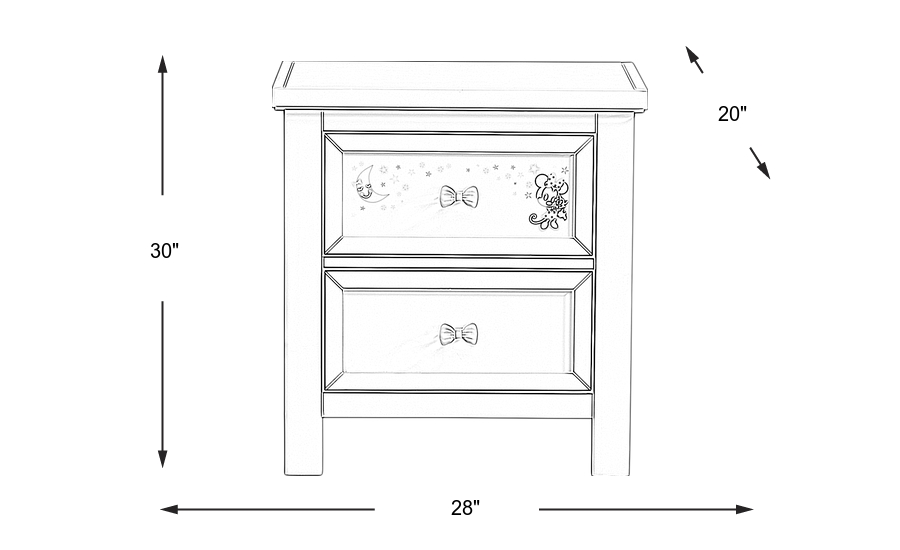 Dimension Image. Please refer to the Dimension Tab on this page for dimension details.