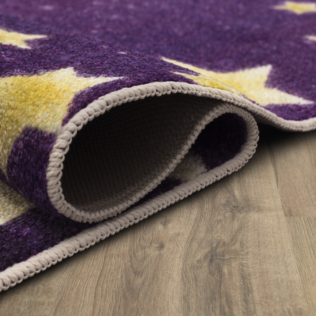 Kids Starry Sky Purple 3'4 x 5' Rug - Thumbnail - Image 8