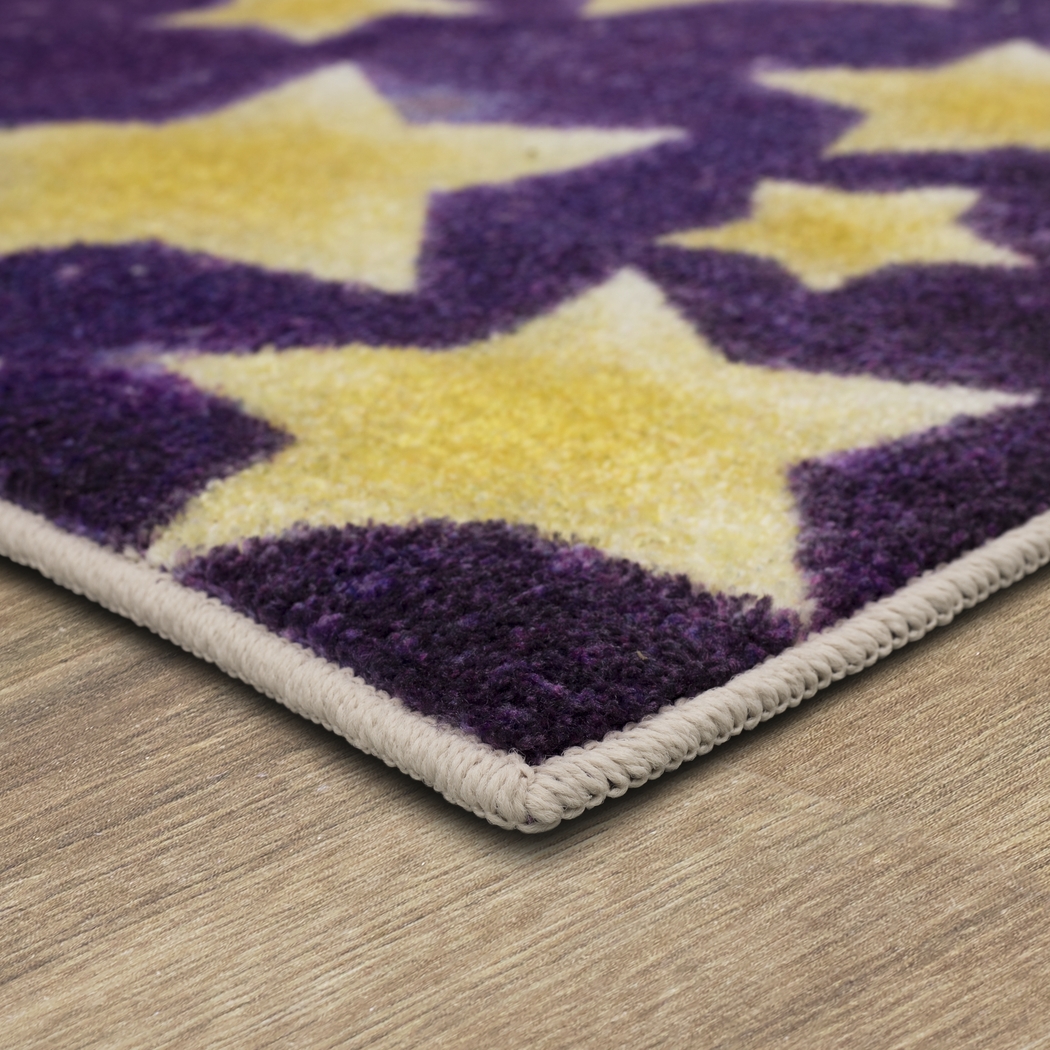 Kids Starry Sky Purple 5' x 8' Rug - Thumbnail - Image 4