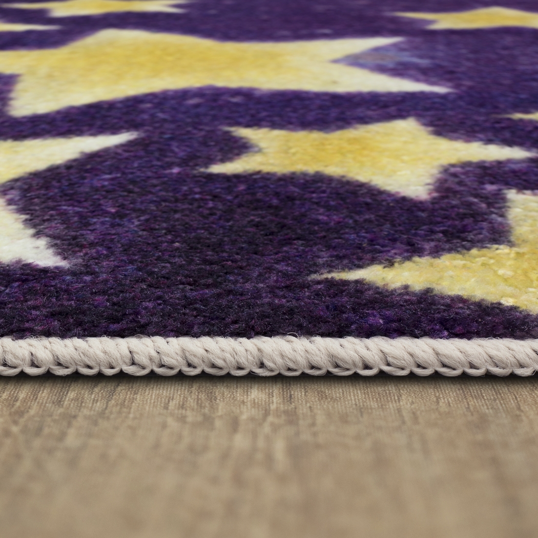 Kids Starry Sky Purple 5' x 8' Rug - Thumbnail - Image 7