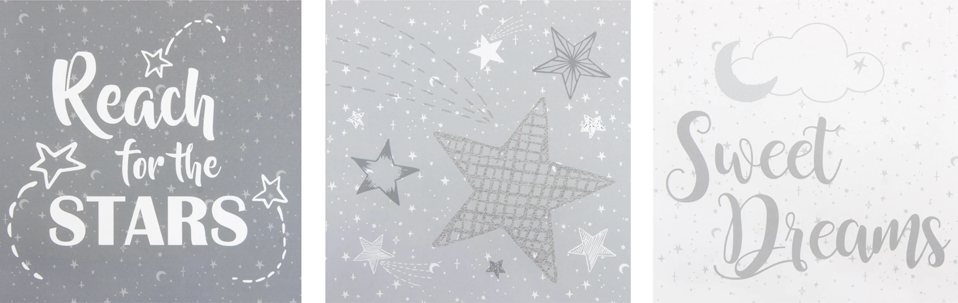Kids Starry Slumbers Light Gray 3 Pc Artwork - Thumbnail - Image 2