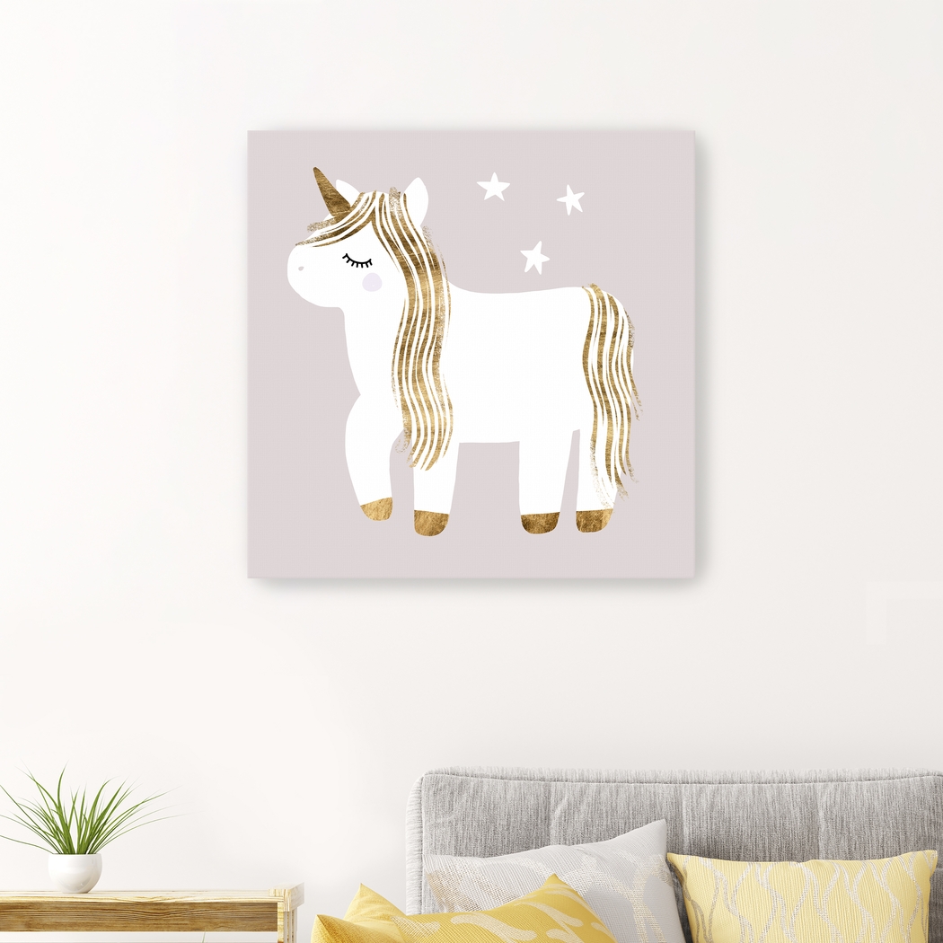 Kids Starry Unicorn I Gray Artwork - Thumbnail - Image 3
