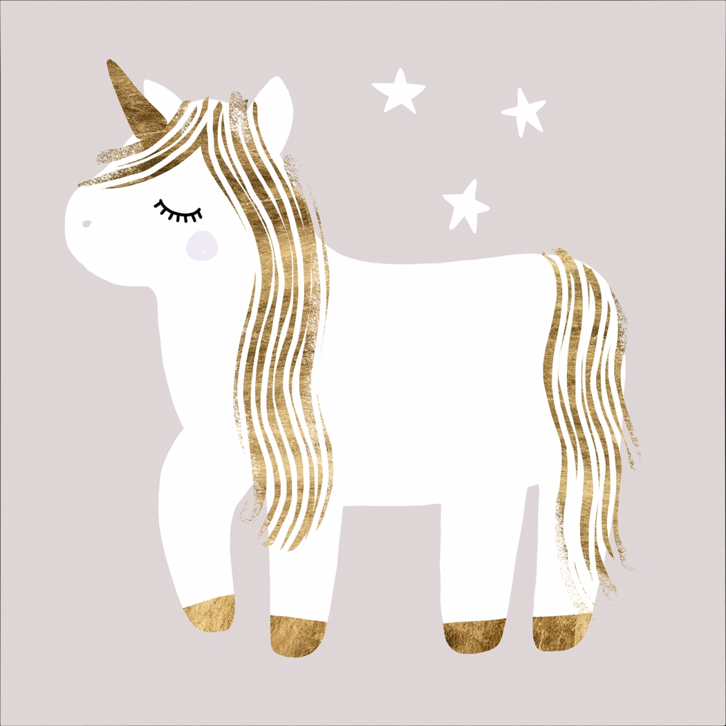 Kids Starry Unicorn I Gray Artwork - Thumbnail - Image 1