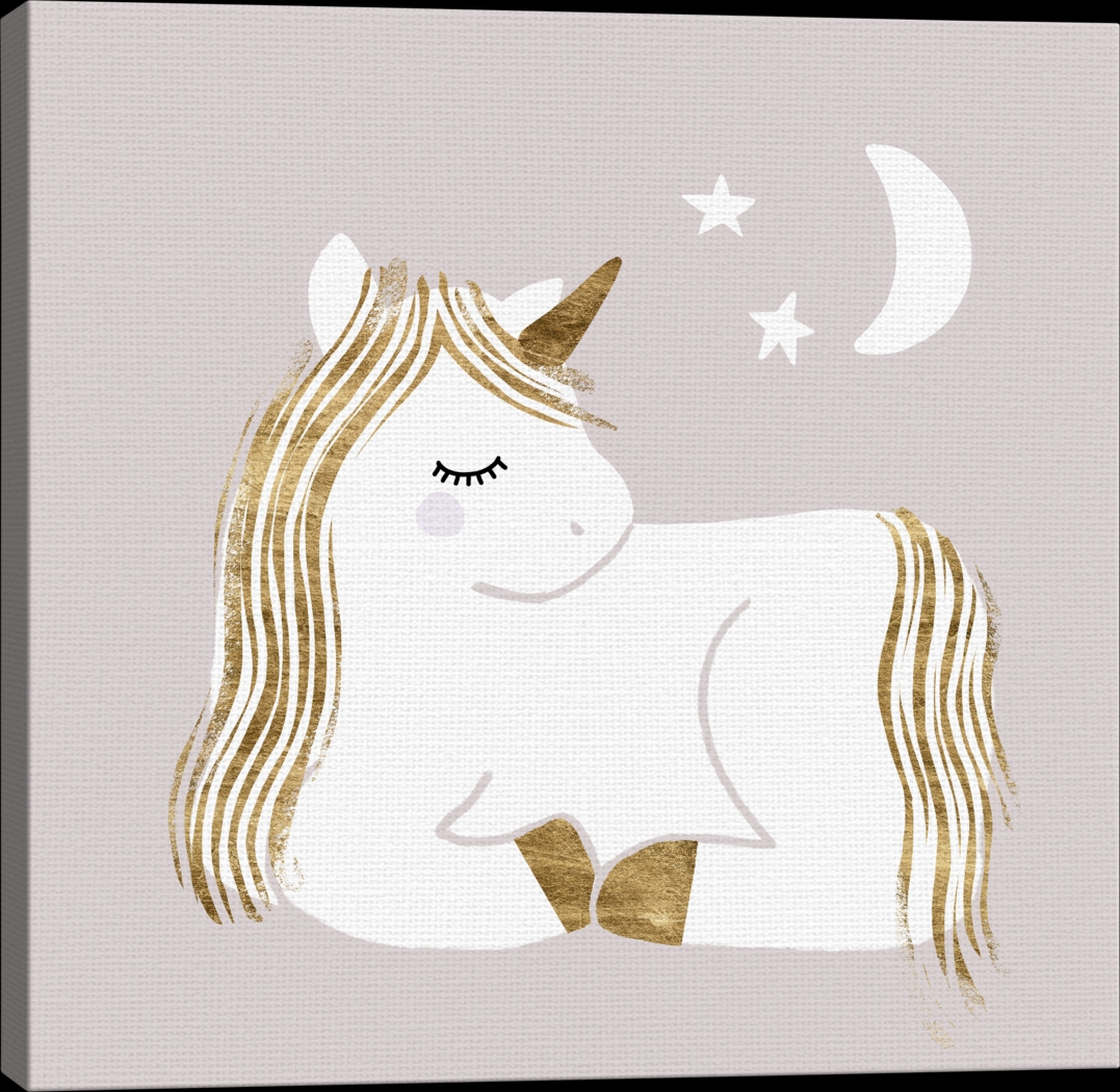 Kids Starry Unicorn II Gray Artwork - Thumbnail - Image 1