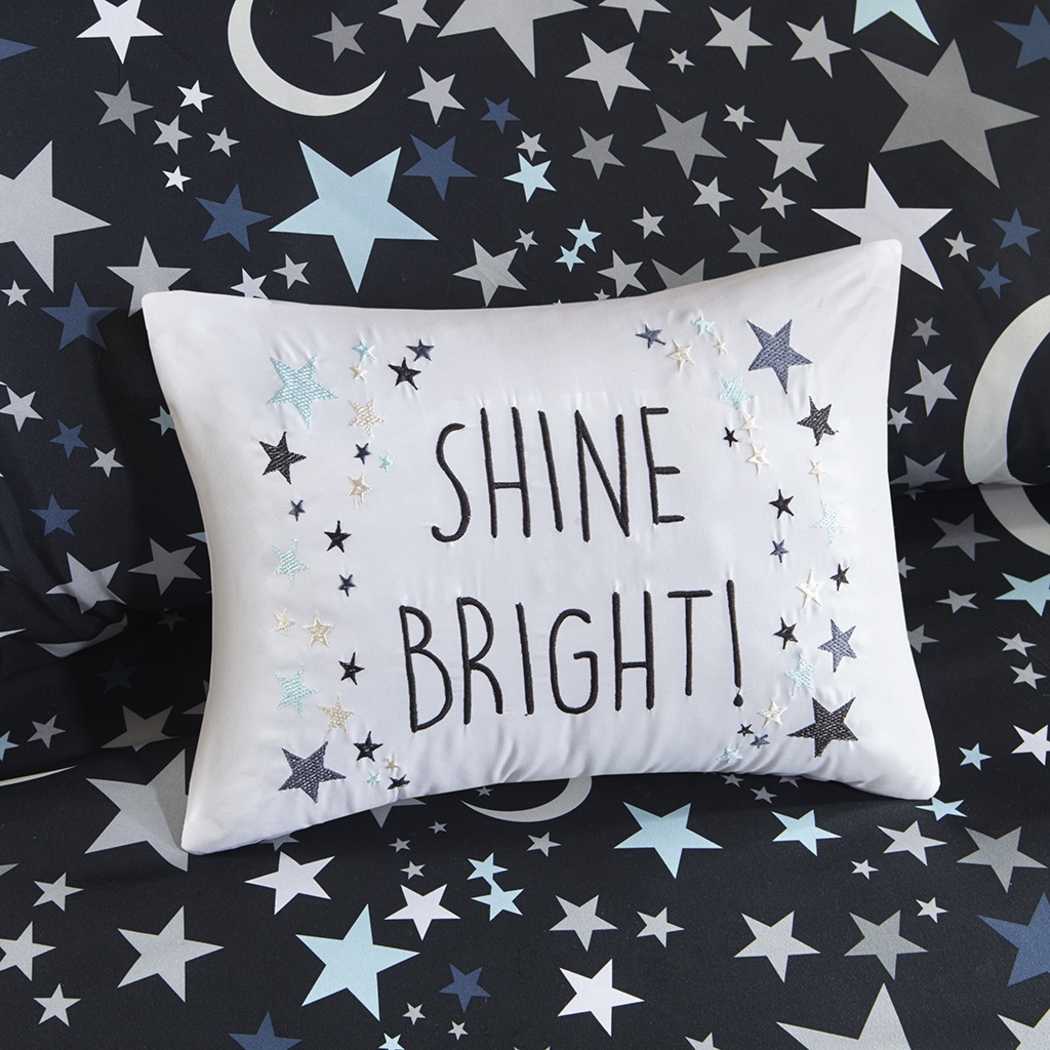 Kids Stars at Night Charcoal 6 Pc Twin Comforter Set - Thumbnail - Image 4