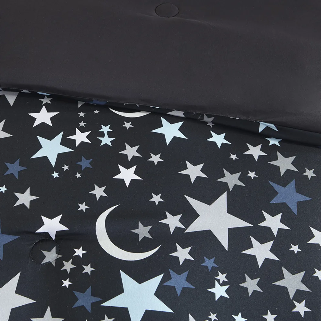 Kids Stars at Night Charcoal 8 Pc Full Comforter Set - Thumbnail - Image 3