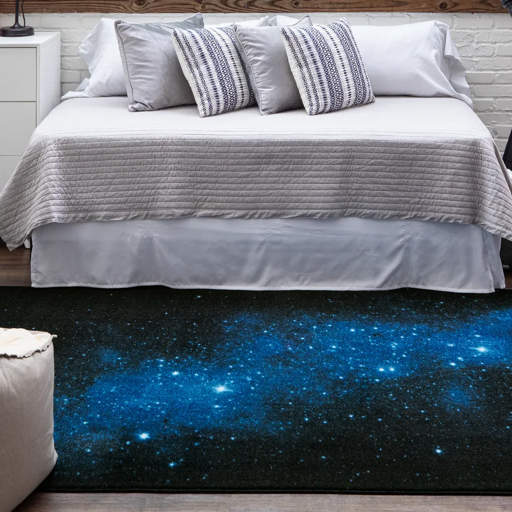 Kids Stellar Nights Blue 8' x 10' Rug' - Thumbnail - Image 7