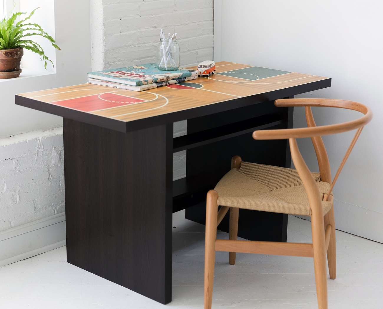 Kids Study Court Orange Desk - Thumbnail - Image 5