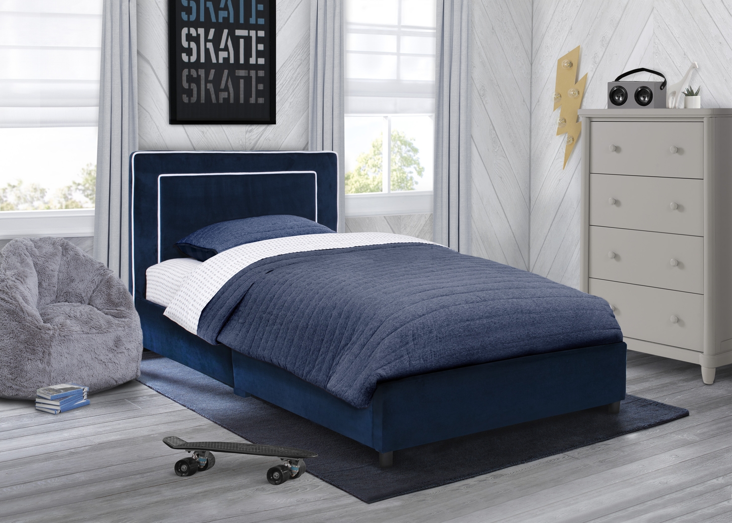 Kids Suaba Navy Twin Bed - Thumbnail - Image 4
