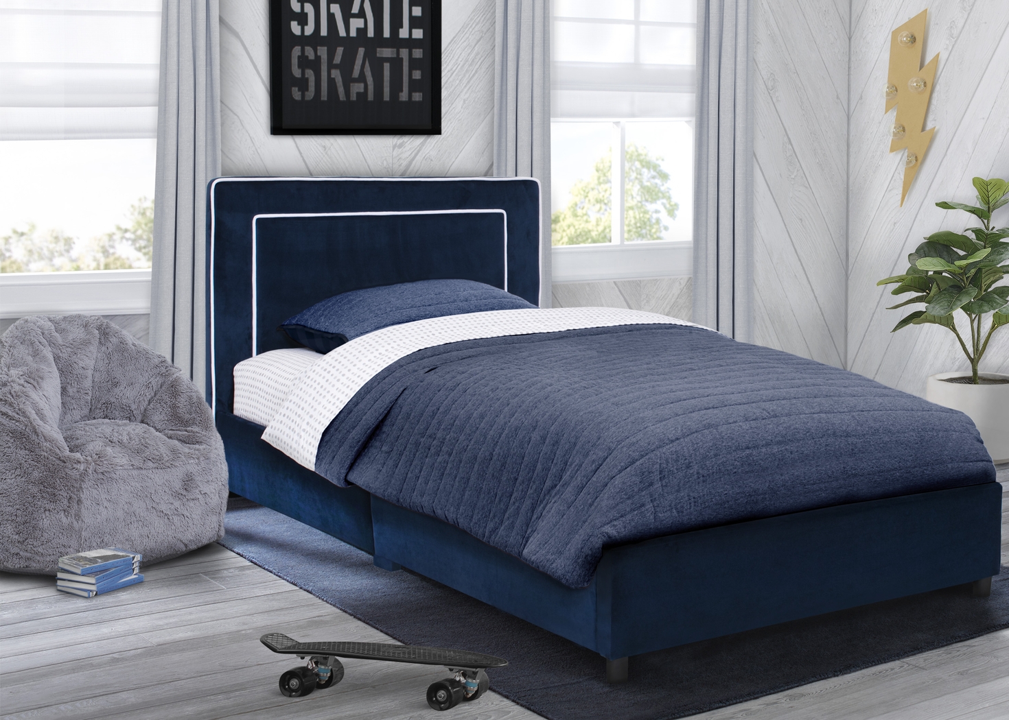 Kids Suaba Navy Twin Bed - Thumbnail - Image 6
