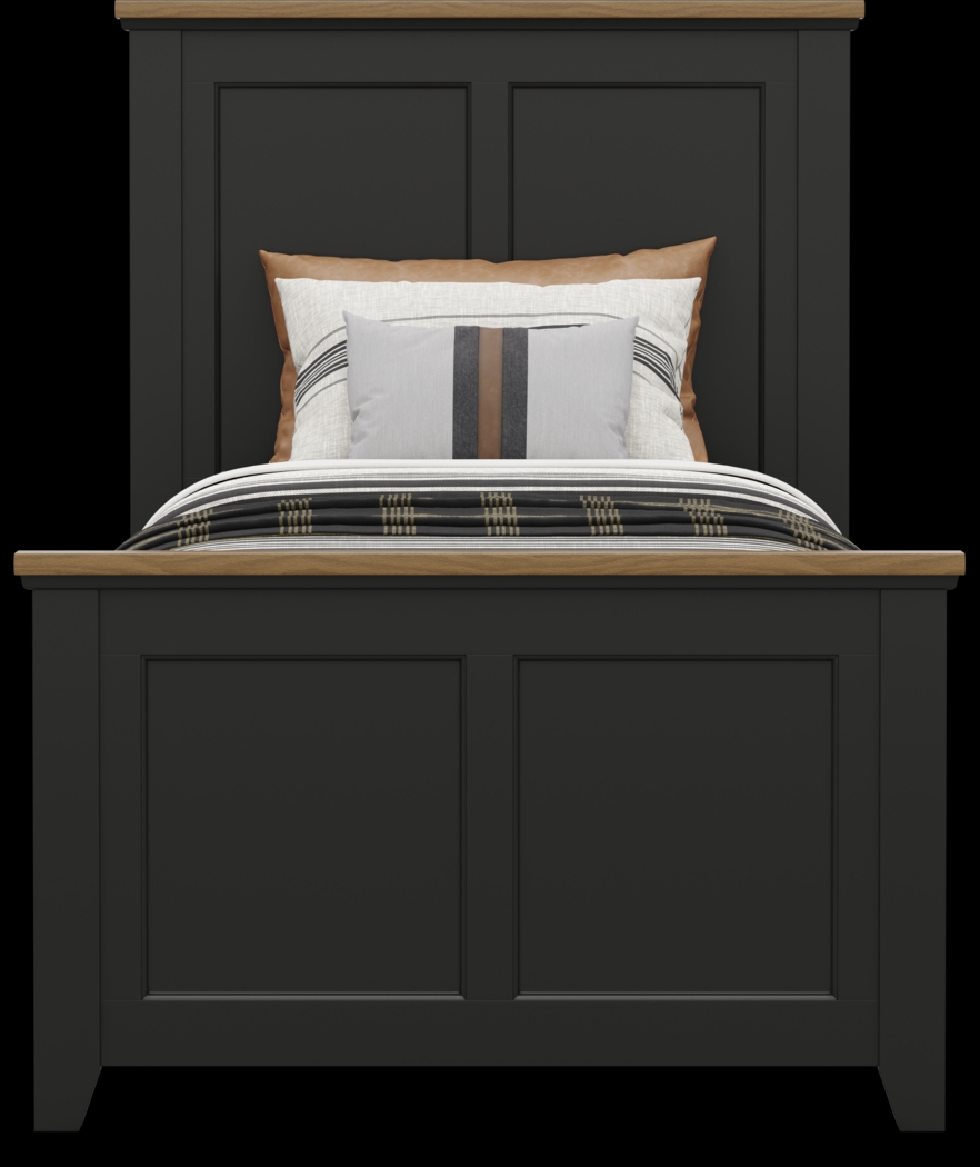 Kids Sugar Hollow Black Twin Panel Bed - Thumbnail - Image 3