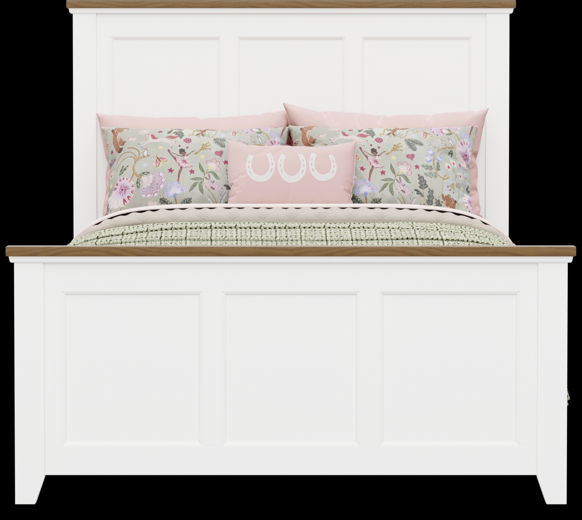 Kids Sugar Hollow White Full Panel Bed - Thumbnail - Image 3