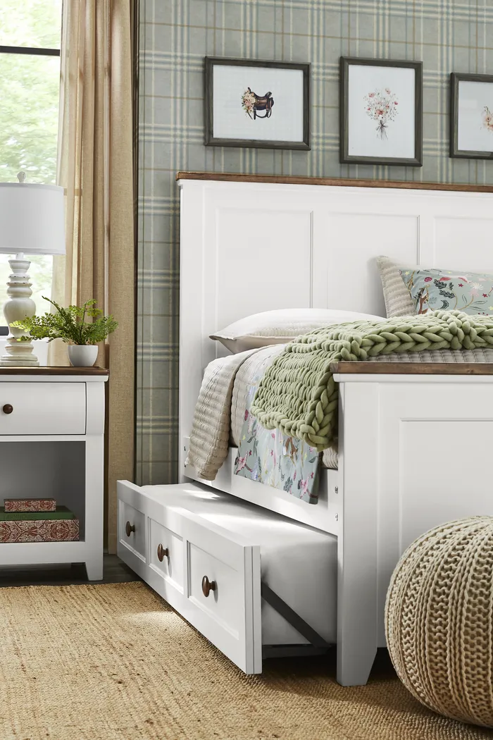 Kids Sugar Hollow White Full Panel Bedroom - Thumbnail - Image 5