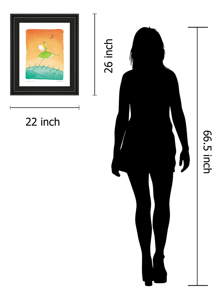 Kids Summer Fairy Orange Artwork - Thumbnail - Image 3