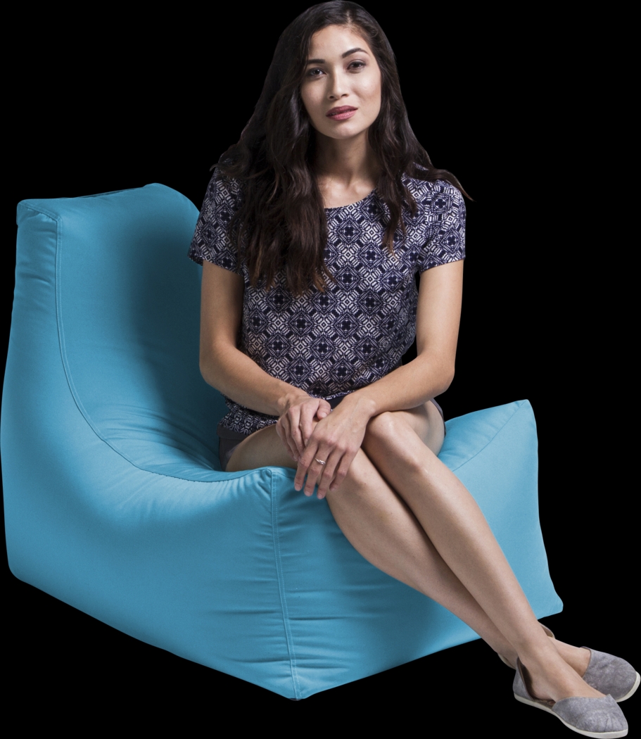 Kids Summerly Blue Indoor/Outdoor Bean Bag Chair - Thumbnail - Image 3