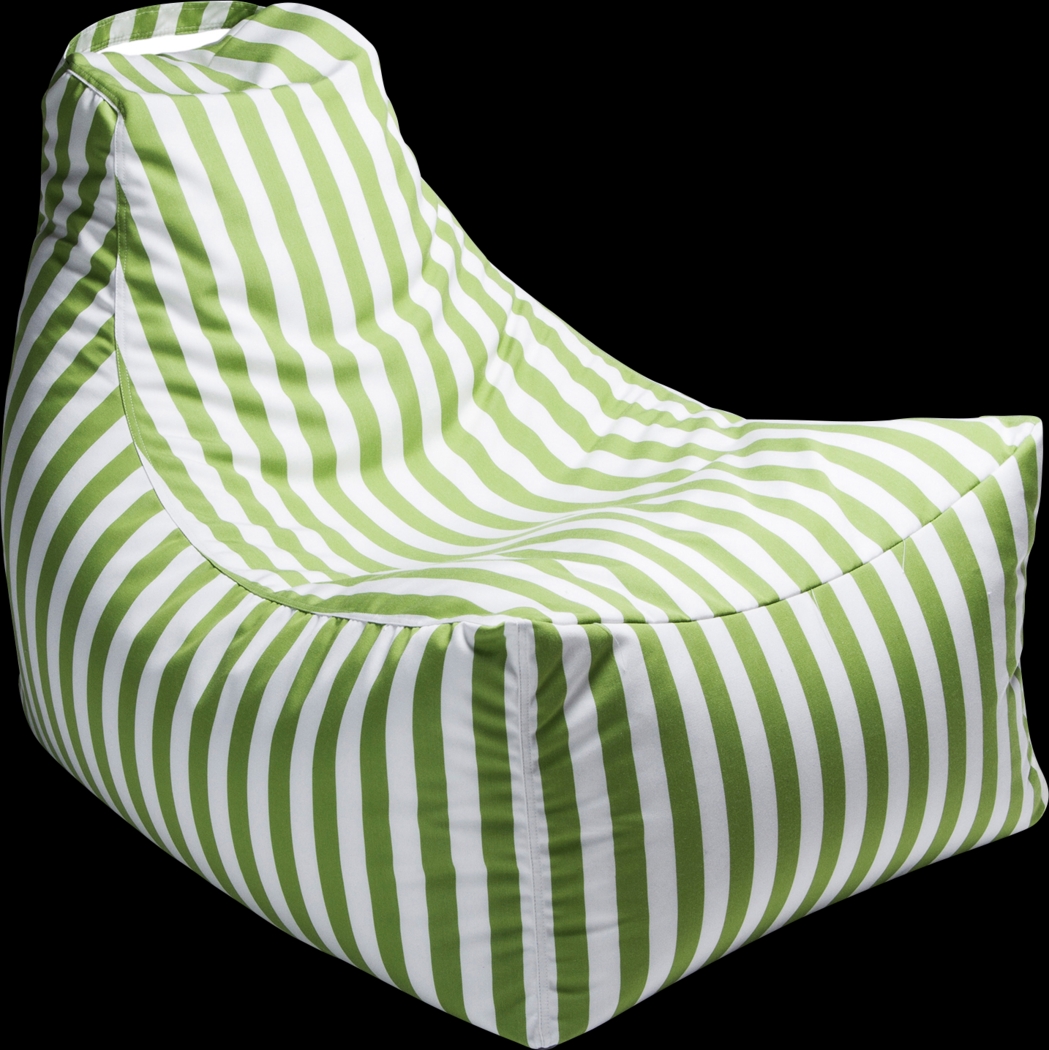 Kids Summerly Green/White Indoor/Outdoor Bean Bag Chair - Thumbnail - Image 1