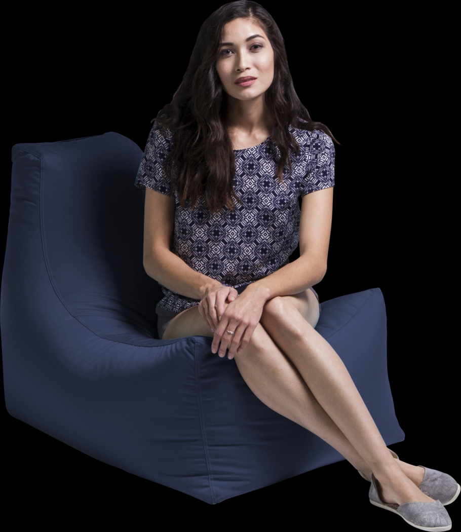 Kids Summerly Navy Indoor/Outdoor Bean Bag Chair - Thumbnail - Image 3