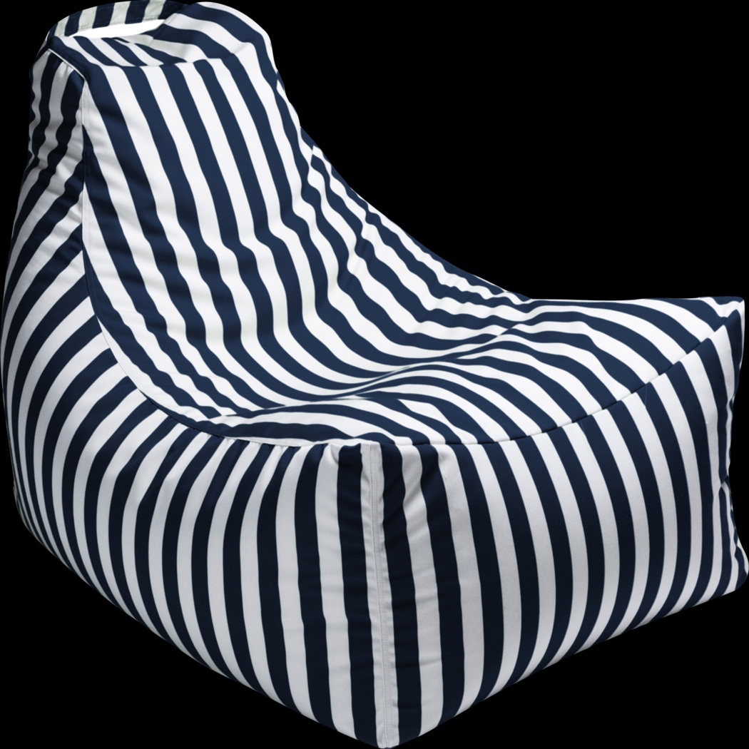Kids Summerly Navy/White Indoor/Outdoor Bean Bag Chair - Thumbnail - Image 1