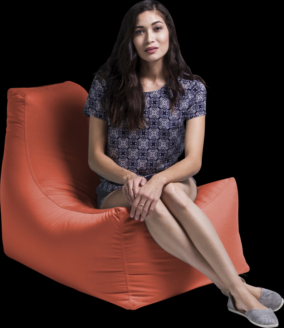 Kids Summerly Orange Indoor/Outdoor Bean Bag Chair - Thumbnail - Image 3