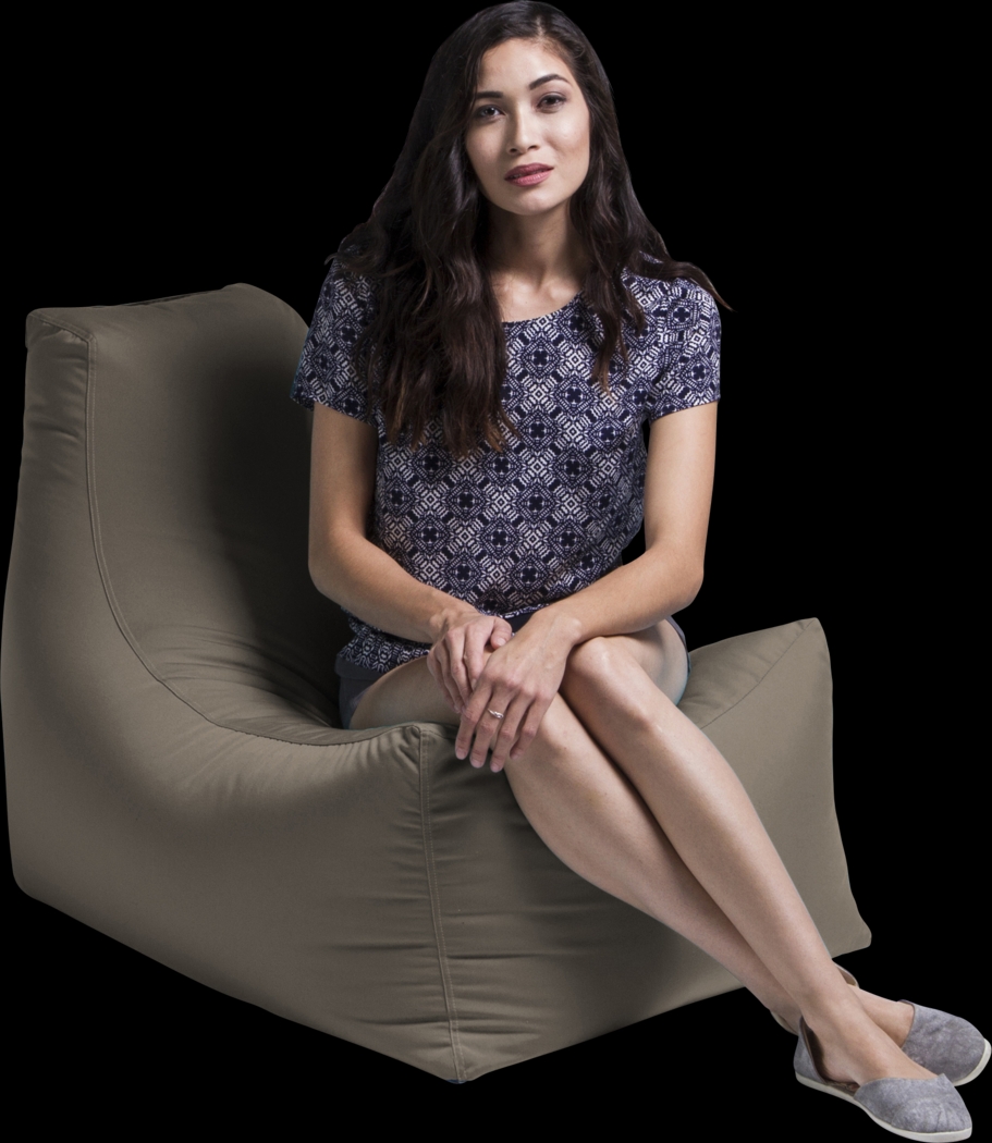 Kids Summerly Taupe Indoor/Outdoor Bean Bag Chair - Thumbnail - Image 3