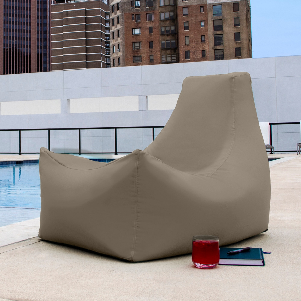 Kids Summerly Taupe Indoor/Outdoor Bean Bag Chair - Thumbnail - Image 4