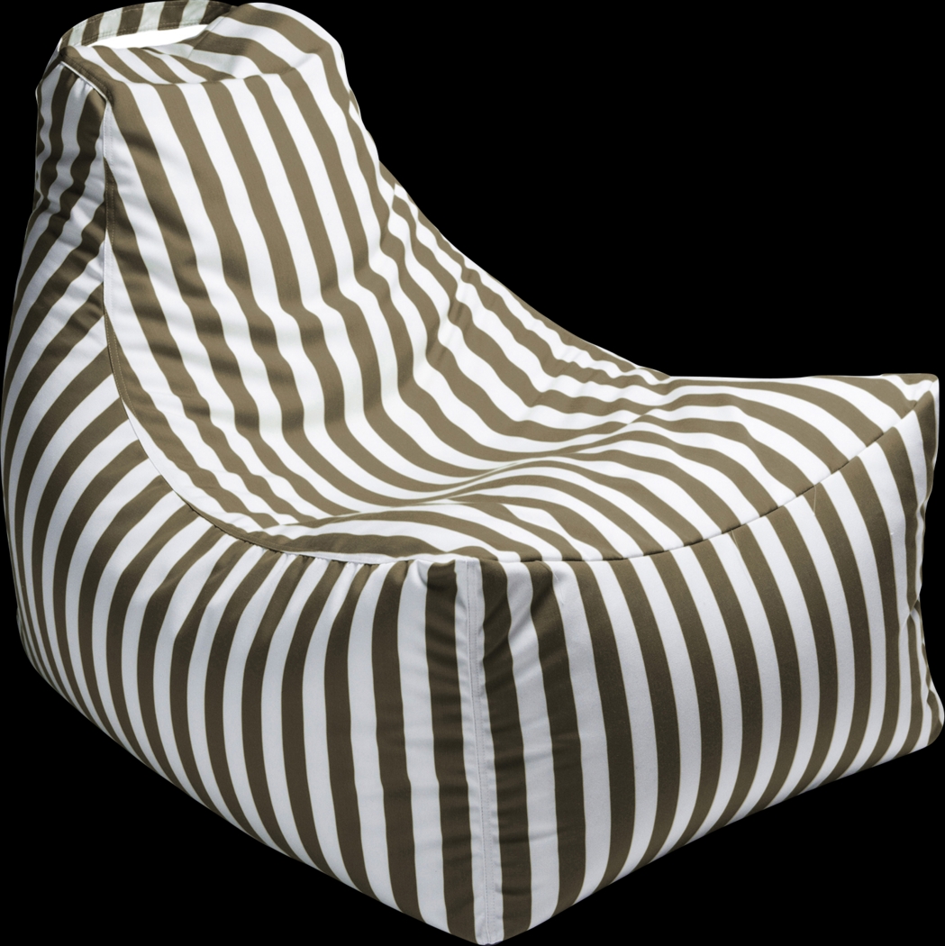 Kids Summerly Taupe/White Indoor/Outdoor Bean Bag Chair - Thumbnail - Image 1