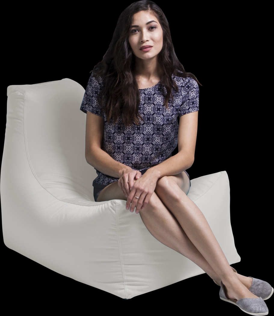 Kids Summerly White Indoor/Outdoor Bean Bag Chair - Thumbnail - Image 3