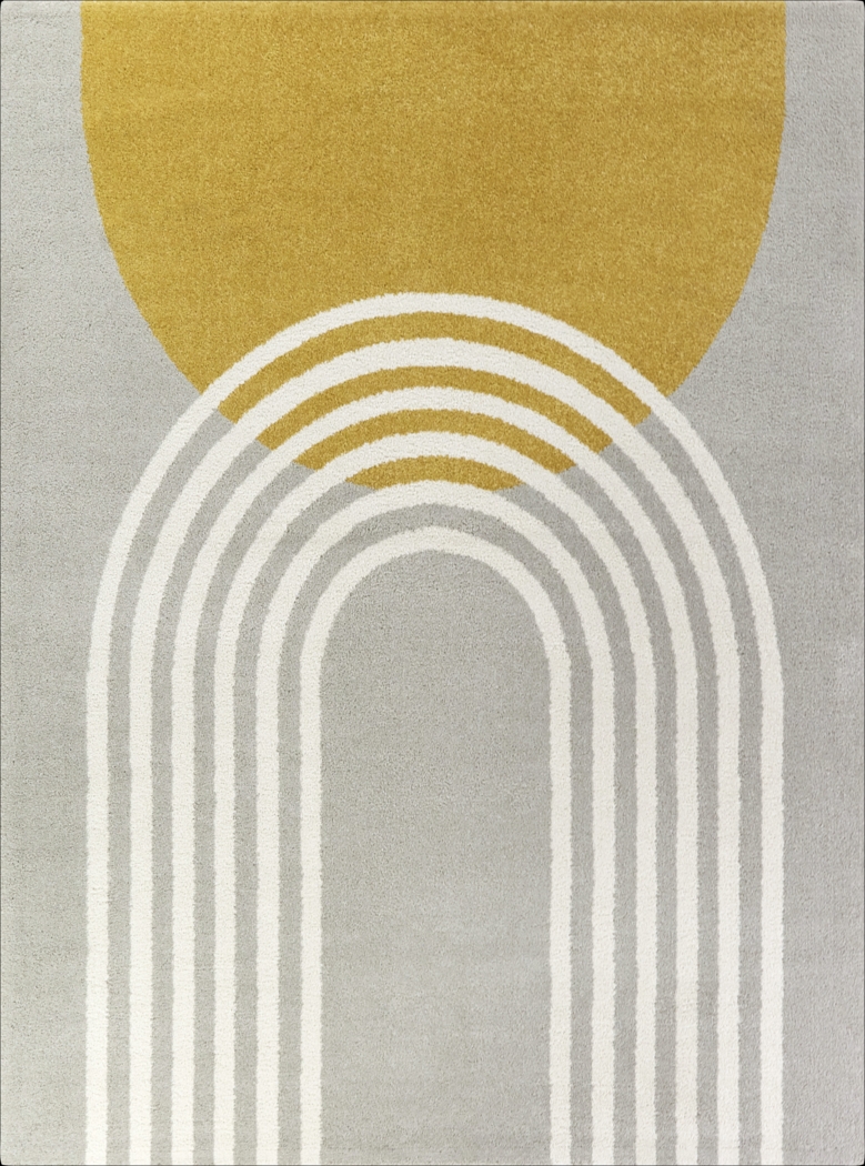 Kids Sun and Shine Light Gray 5'3 x 7' Rug - Thumbnail - Image 1