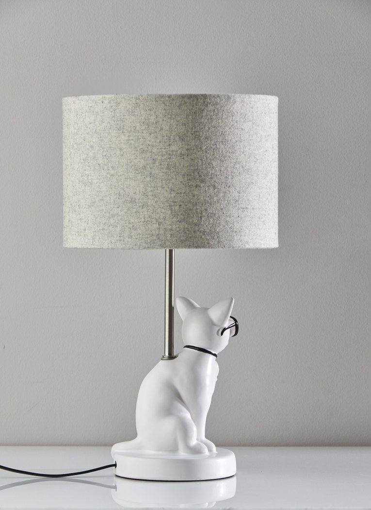 Kids Sunny Cat White Table Lamp - Thumbnail - Image 4