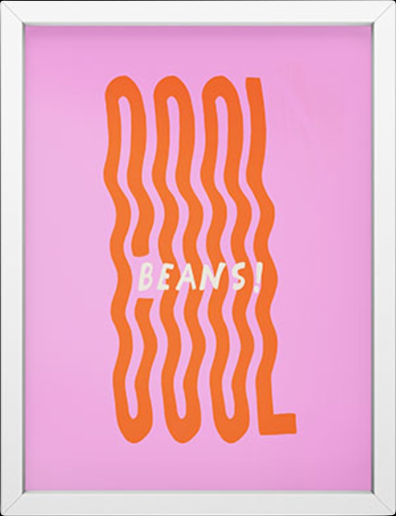 Kids Super Cool Beans Pink Mini Framed Art - Thumbnail - Image 1