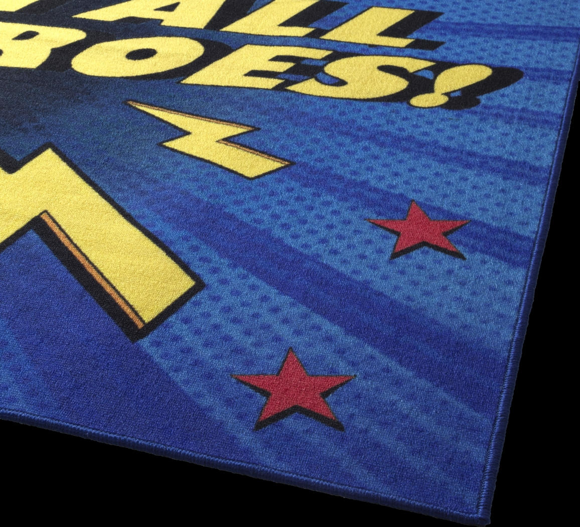 Kids Superhero Call Blue 5' x 7' Rug - Thumbnail - Image 3