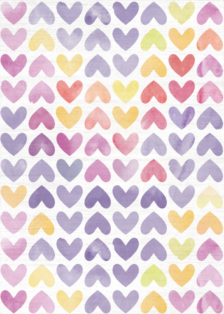 Kids Sweet Hearts Multi 4' x 6' Rug - Thumbnail - Image 1