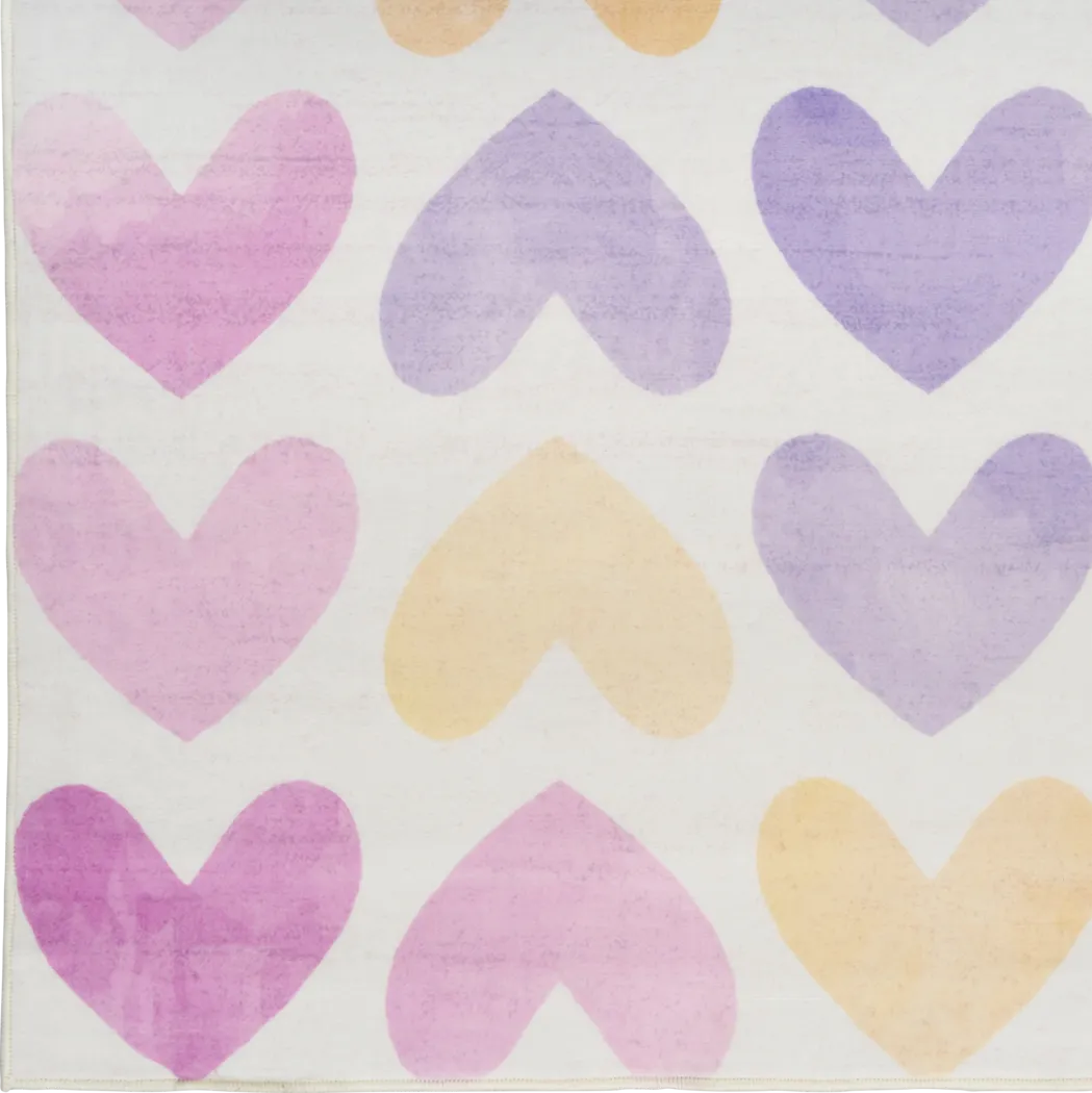 Kids Sweet Hearts Multi 5' x 7' Rug - Thumbnail - Image 7