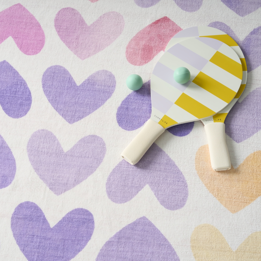 Kids Sweet Hearts Multi 6'6 x 9'2 Rug - Thumbnail - Image 4