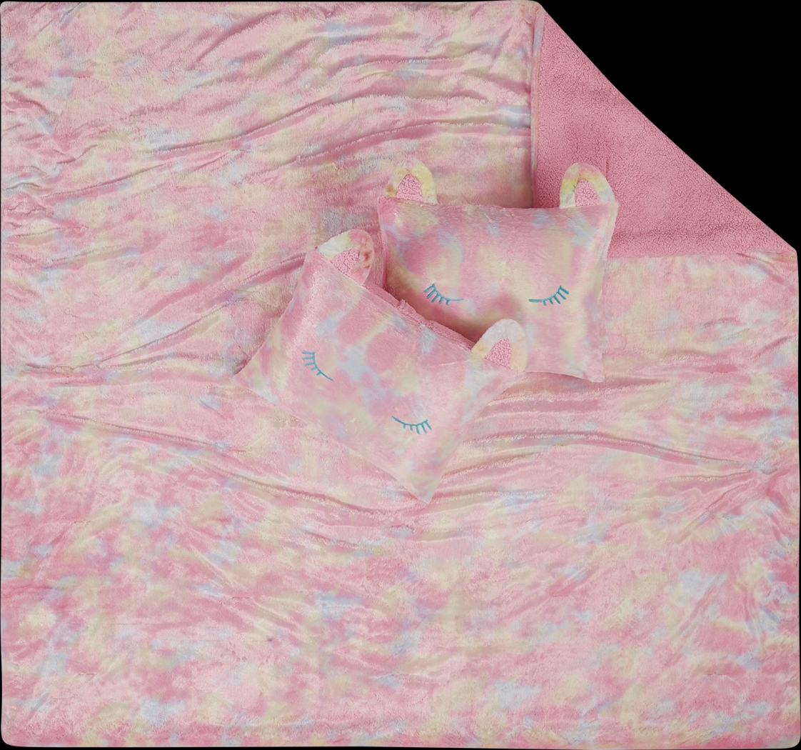 Kids Sweet Rainbow Pink 2 Pc Twin XL Comforter Set - Thumbnail - Image 5