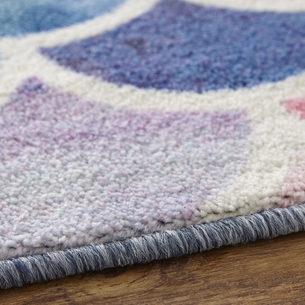 Kids Sweet Waves Pink 5' x 8' Rug - Thumbnail - Image 3