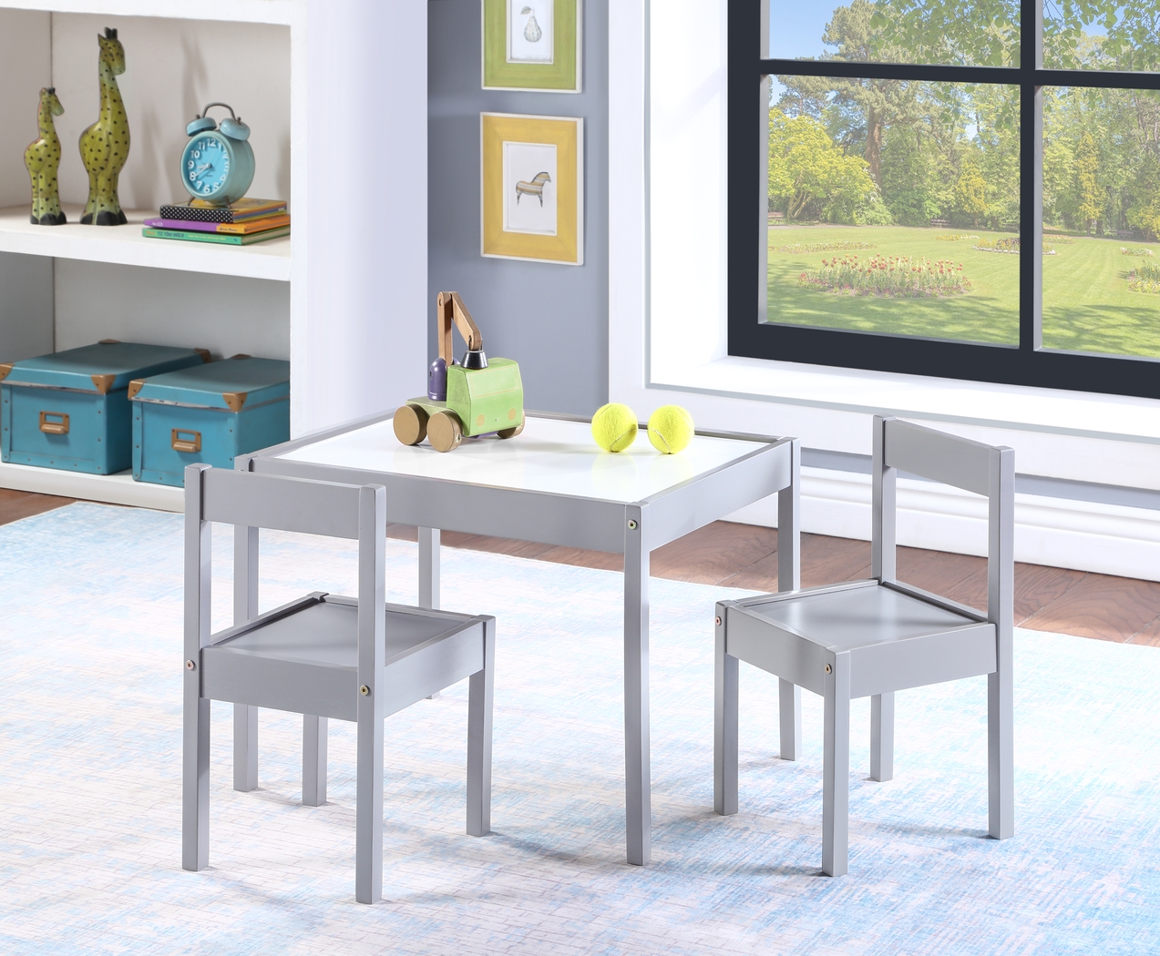 Kids Synni Gray Table Set - Thumbnail - Image 2