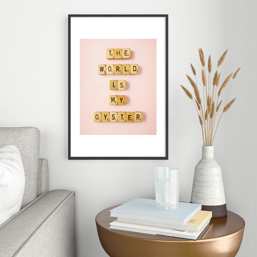 Kids The World Is My Oyster Pink Metal Framed Print - Thumbnail - Image 2