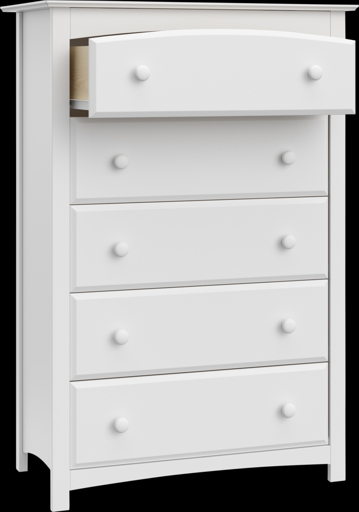 Kids Theophilus White 5 Drawer Chest - Thumbnail - Image 5