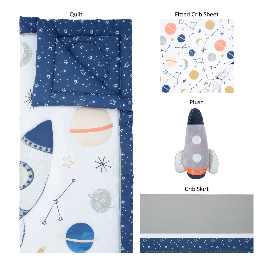 Kids Thiago Blue 4 Pc Baby Bedding Set - Thumbnail - Image 4
